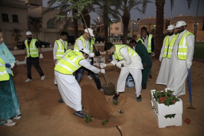 ضمن برامج "سعادة أهالينا" : البنك الأهلي السعودي ينفذ مبادرة "تشجير"