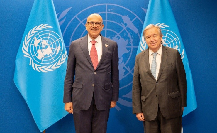 وزير الخارجية البحريني يلتقي الأمين العام للأمم المتحدة